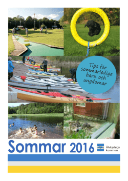 Sommarprogram 2016 - Älvkarleby kommun