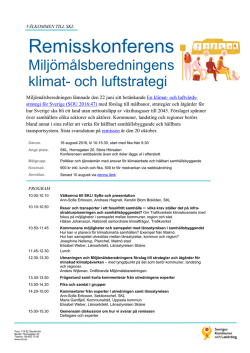 Remisskonferens - Sveriges Kommuner och Landsting