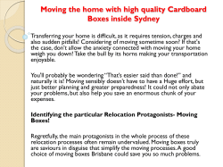 Moving the home with high quality Cardboard Boxes inside Sydney
