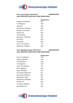 Liga Elektronisk Kamprapport Logindata 16-17