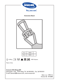 Extension Band Invacare EC-Høng A/S Østergade 3, DK