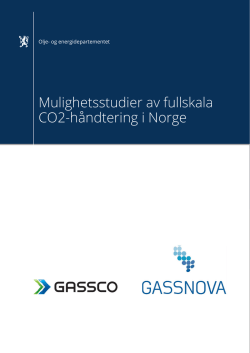 Mulighetsstudier av fullskala CO2-håndtering i Norge