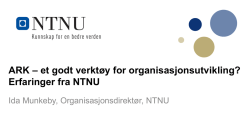 Erfaringer fra NTNU v/Ida Munkeby