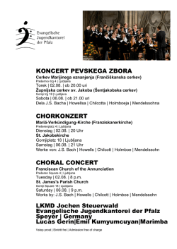 KONCERT PEVSKEGA ZBORA CHORKONZERT CHORAL