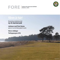 Fore nr 1 2016 - Askersunds Golfklubb