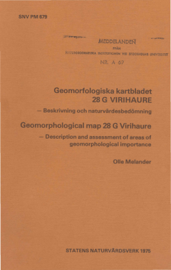 Geomorfologiska kartbladen 28G VIRIHAURE