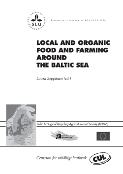 LOCAL AND ORGANIC FOOD AND FARMING AROUND THE