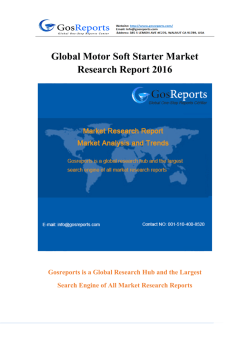 Global Motor Soft Starter Market Research Report 2016