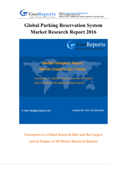 Global Parking Reservation System Market Research Report 2016