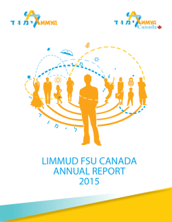 Limud FSU Canada 2015 Annual Report