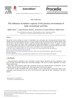 The influence on balance capacity of the practice environment of ludic recreational activities
