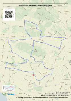 Vestjyllands smukkeste 28aug 2016 -84km