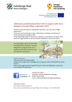 Inbjudan Norra Hisingens Learning Village