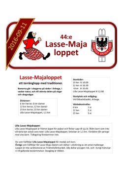 Hämta inbjudan till det 44:e Lasse-Majaloppet