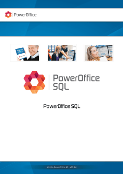 PowerOffice SQL - PowerOffice AS