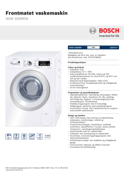 Bosch WAW 32599SN
