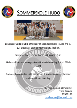 sommerskole i judo
