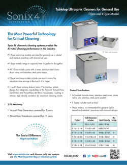 T-Type & E-Type Ultrasonic Cleaners