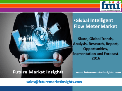 Intelligent Flow Meter Market Growth and Segments,2016-2026