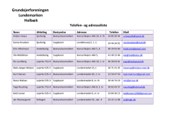 Telefonliste - Grundejerforeningen Lundemarken