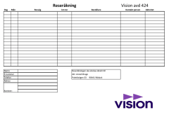 Reseräkning Vision avd 424