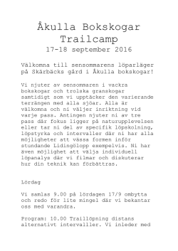 Åkulla Bokskogar TrailCamp
