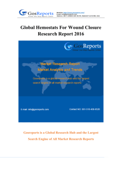 Global Hemostats For Wound Closure Market Research Report 2016