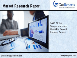 2016 Global Temperature and Humidity Record Industry Report