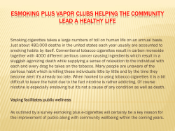 Esmoking plus Vapor Clubs helping the community lead a healthy life