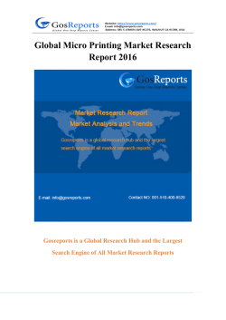Global Micro Printing Market Research Report 2016