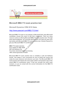 Microsoft MB2-713 exam practice test