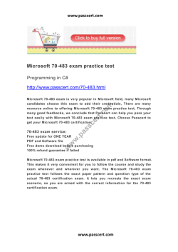 Microsoft 70-483 exam practice test
