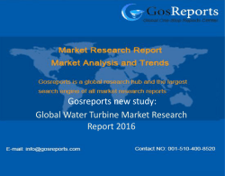 Global Water Turbine Market Research Report 2016