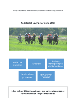 Mer info här - Scandinavian Racehorses