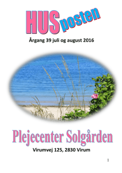Juli-august 2016 - Plejecenter Solgården