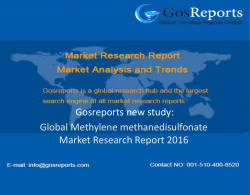 Global Methylene methanedisulfonate Market Research Report 2016