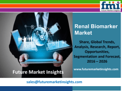 Renal Biomarker Market Growth, Trends and Value Chain 2016-2026 by FMI
