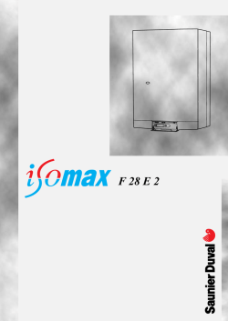 Vejledning Isomax F 28 E2 - Gastech