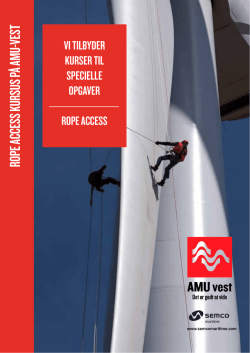 rope access kursus på amu-vest