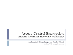 Access Control Encryption (ACE)