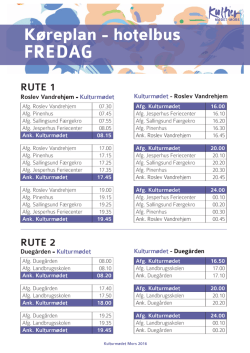 Hent køreplan for fredag her