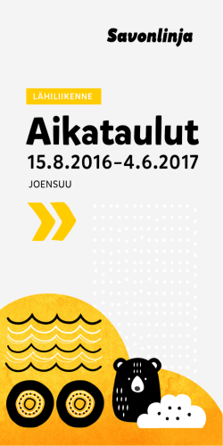 Joensuun lähiliikenne 15.8.2016-4.6.2017