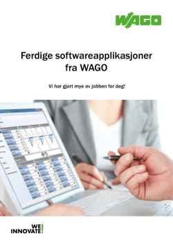 Ferdige softwareapplikasjoner fra WAGO