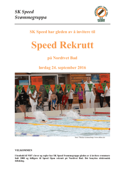 Invitasjon Speed Rekrutt 2016