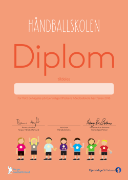 Diplom - Norges Håndballforbund