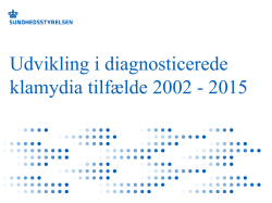 Udvikling i diagnosticerede klamydia tilfælde 2001