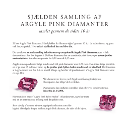 sjælden samling af argyle pink diamanter