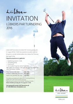 invitation - Lübker Golf Resort