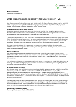 2016 tegner særdeles positivt for Sparekassen Fyn