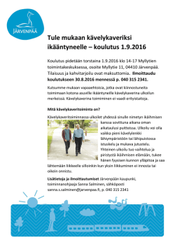 koulutus 1.9.2016 - Järvenpään kaupunki